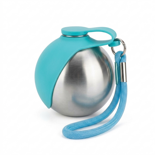 2-in-1 Portable Stainless Steel Dog Water Bottle