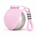 2-in-1 Portable Stainless Steel Dog Water Bottle