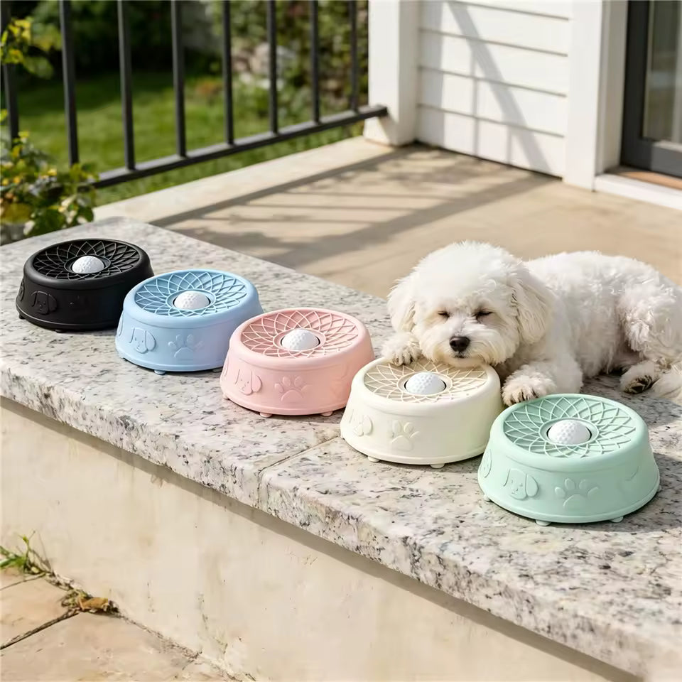 Anti-slip silicone slow feeder bowl for dogs and cats