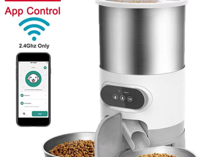 Smart automatic cat feeder with WiFi app control